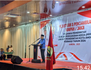 Pemkot Ambon Lantik 1.152 PPPK Tahap Pertama