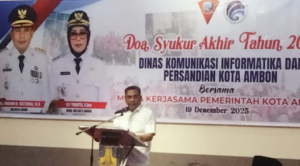 Dinas Kominfo Kota Ambon Gelar Doa Syukur Akhir Tahun 2025 Bersama Media