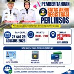 Jubir Pemkot – Batas Akhir Registrasi Bansos, ​31 Agustus 2026.