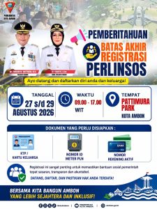 Jubir Pemkot – Batas Akhir Registrasi Bansos, ​31 Agustus 2026.