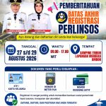 Registrasi Perlinsos Serentak di Tribun Lapmer 27 – 29 Agustus 2026.