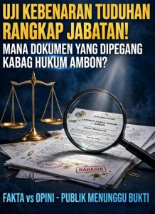 UJI KEBENARAN TUDUHAN RANGKAP JABATAN! MANA DOKUMEN YANG DIPEGANG KABAG HUKUM AMBON?